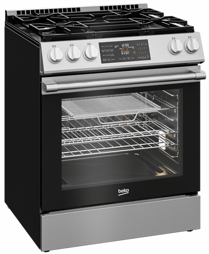 Beko SLGR30524SS 30" Slide-In Range
