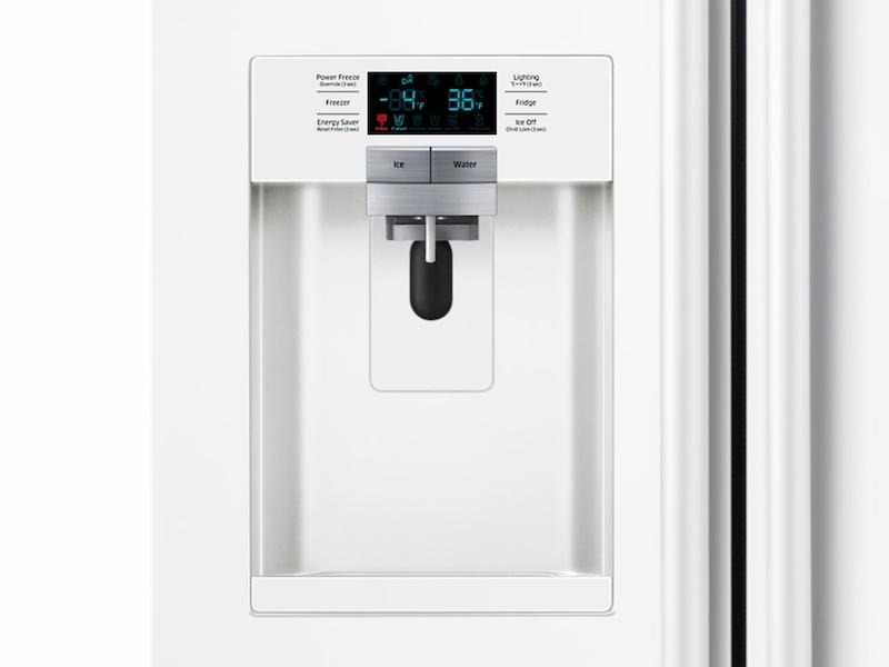 Samsung RS22HDHPNWW 22 cu. ft. Counter Depth Side-by-Side Refrigerator in White