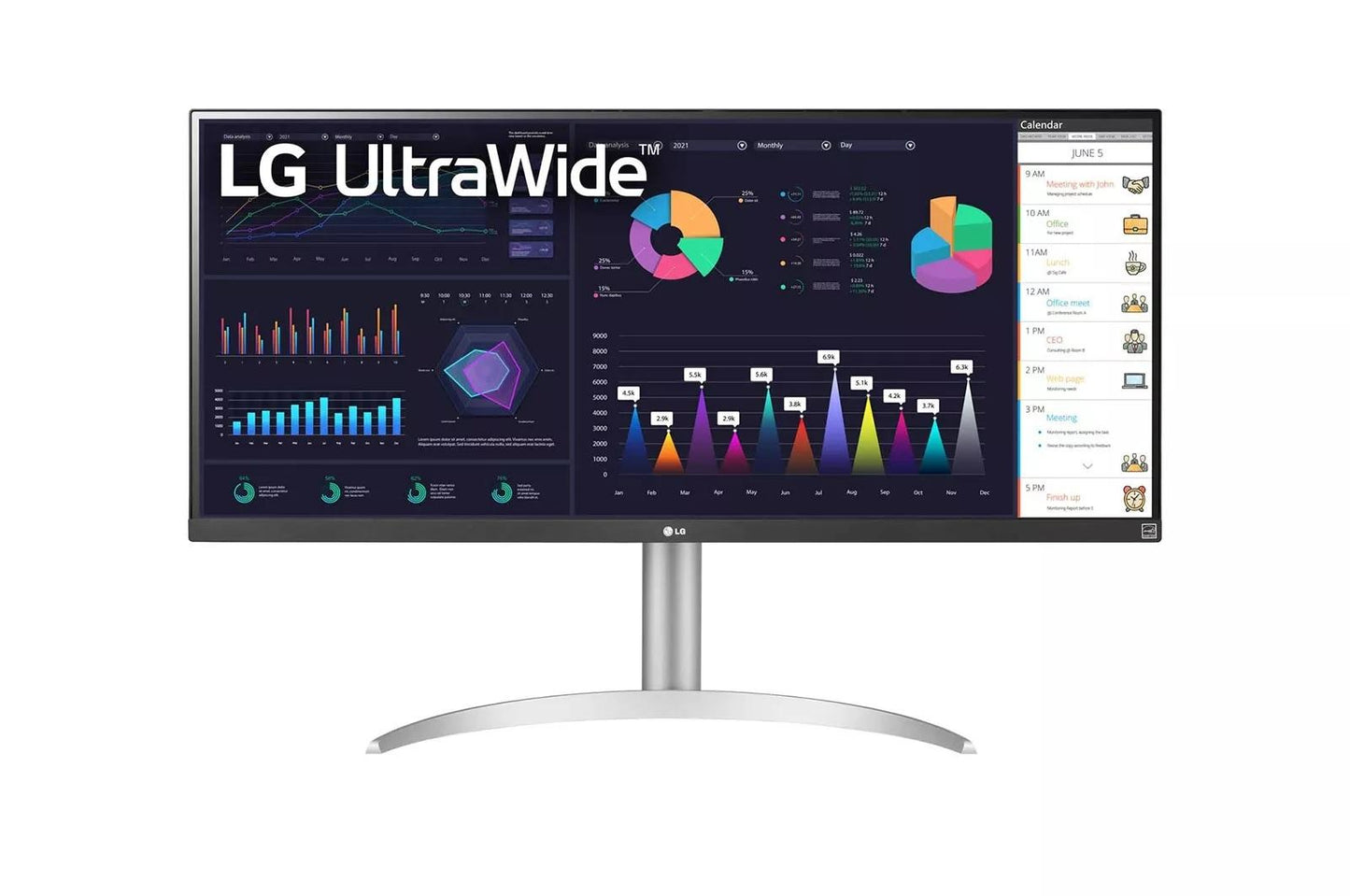Lg 34WQ650W 34 Inch UltraWide FHD VESA DisplayHDR 400 AMD FreeSync™ IPS Monitor with USB Type-C™