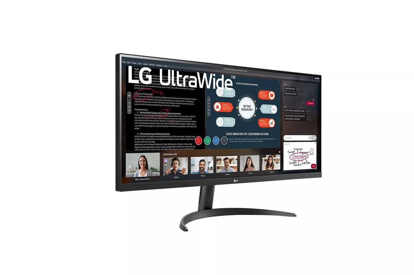 Lg 34WP500B 34 Inch UltraWide FHD HDR Monitor with FreeSync™