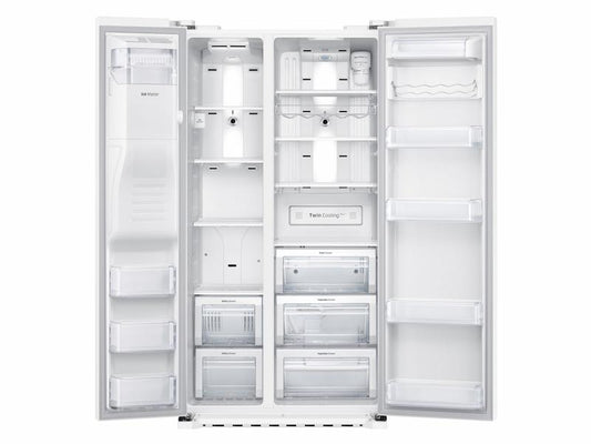 Samsung RS22HDHPNWW 22 cu. ft. Counter Depth Side-by-Side Refrigerator in White