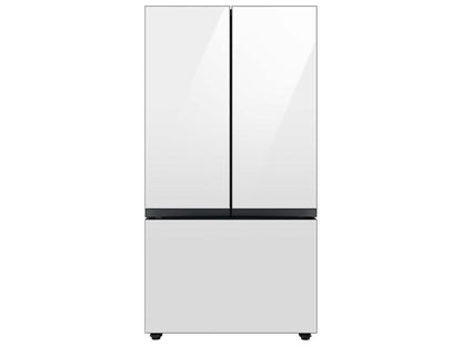 Samsung RF24BB620012 Bespoke 3-Door French Door Refrigerator 24 cu. ft. in White Glass with AutoFill Water Pitcher