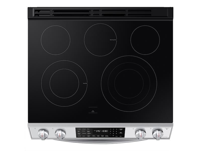 Samsung NE63BB851112 Bespoke 6.3 cu. ft. Smart Front Control Slide-In Electric Range with Air Fry & Wi-Fi in White Glass