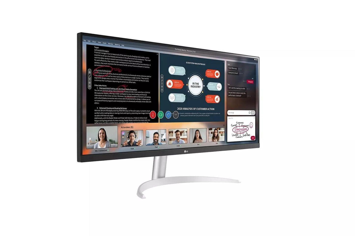 Lg 34WP50SW 34 Inch UltraWide FHD HDR Monitor with FreeSync™