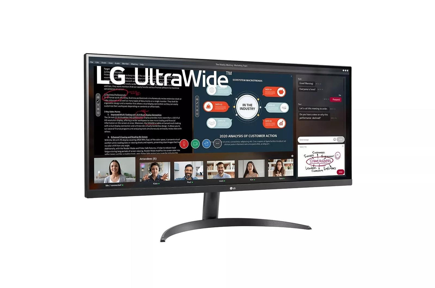 Lg 34WP500B 34 Inch UltraWide FHD HDR Monitor with FreeSync™