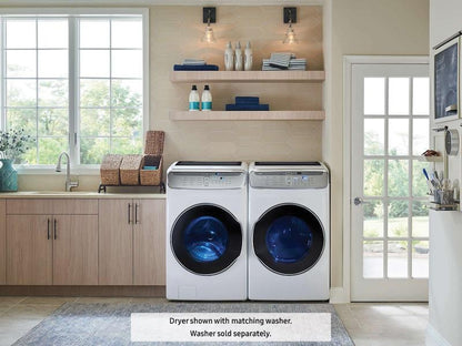 Samsung DVE60M9900W 7.5 cu. ft. Smart Electric Dryer with FlexDry™ in White