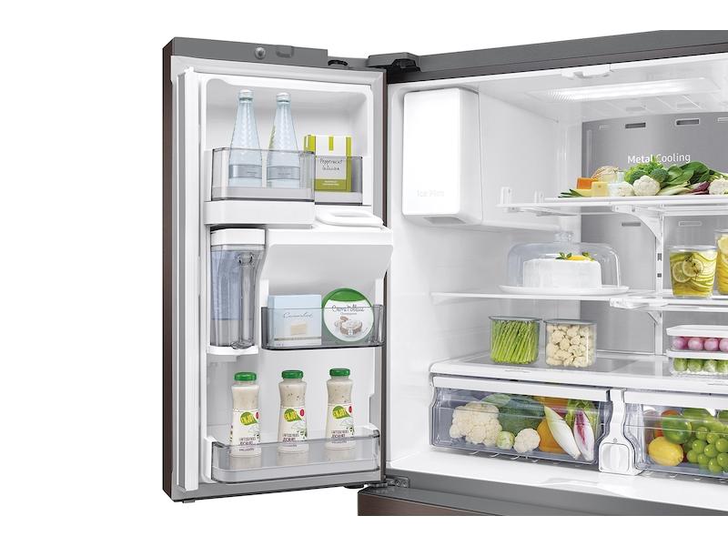 Samsung RF28R7351DT 28 cu. ft. Food Showcase 4-Door French Door Refrigerator in Tuscan Stainless Steel