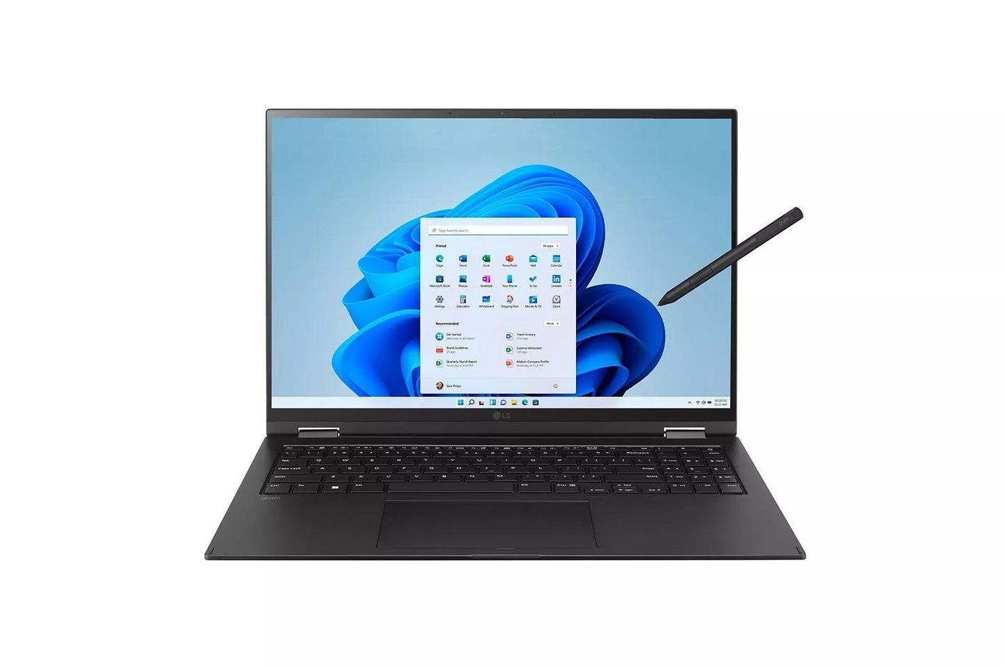 16T90QKAAC7U1 LG gram 16 Inch 2-in-1 Lightweight Laptop, Intel® 12th Gen Core® i7 Evo™ Platform, Windows 11 Home, 16GB RAM, 512GB SSD, Black