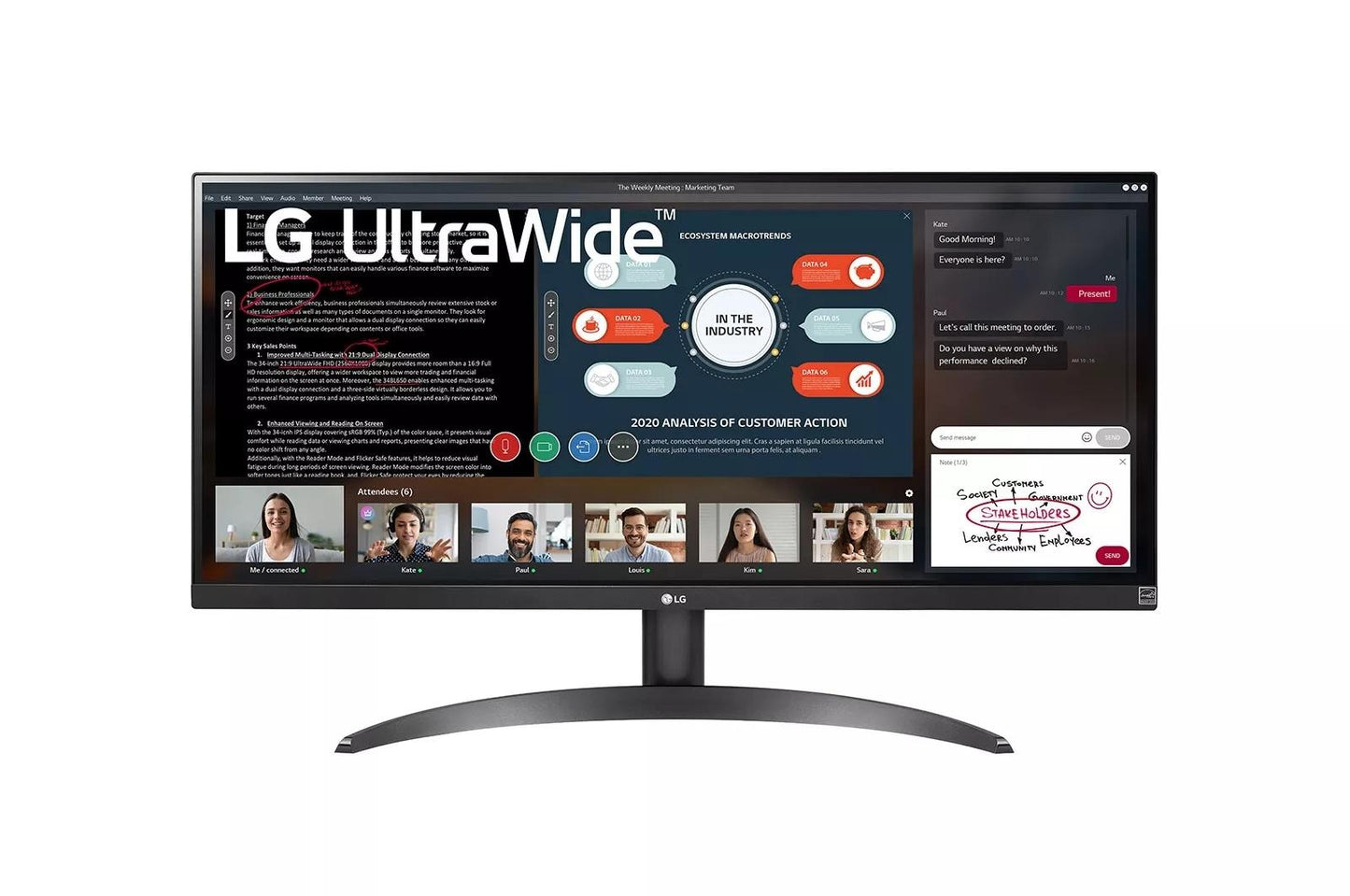 Lg 29WP500B 29 Inch UltraWide FHD HDR Monitor with FreeSync™