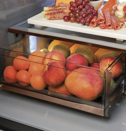 Cafe CVE28DM5NS5 CAF(EBACK)™ ENERGY STAR® 27.8 Cu. Ft. Smart 4-Door French-Door Refrigerator in Platinum Glass