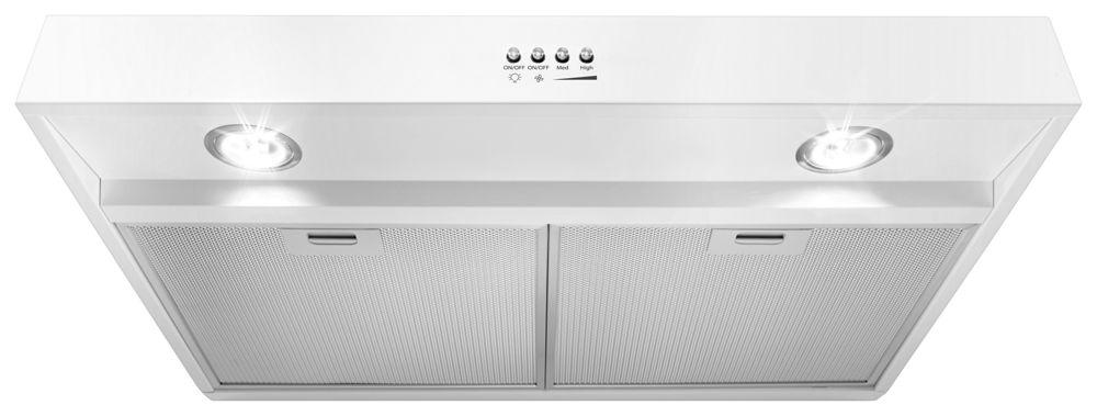 Whirlpool WVU37UC0FW 30" Range Hood with Dishwasher-Safe Full-Width Grease Filters