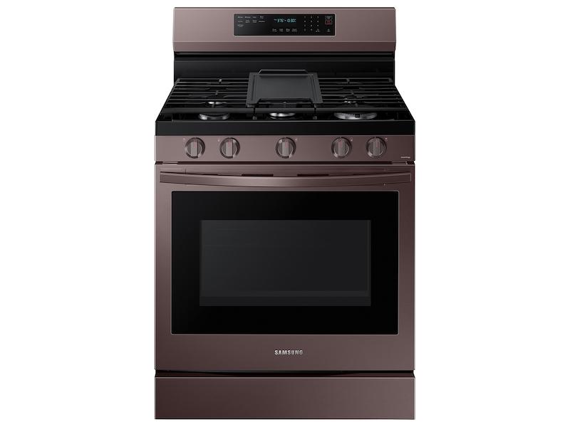 Samsung NX60A6711ST 6.0 cu. ft. Smart Freestanding Gas Range with No-Preheat Air Fry, Convection+ & Stainless Cooktop in Tuscan Stainless Steel