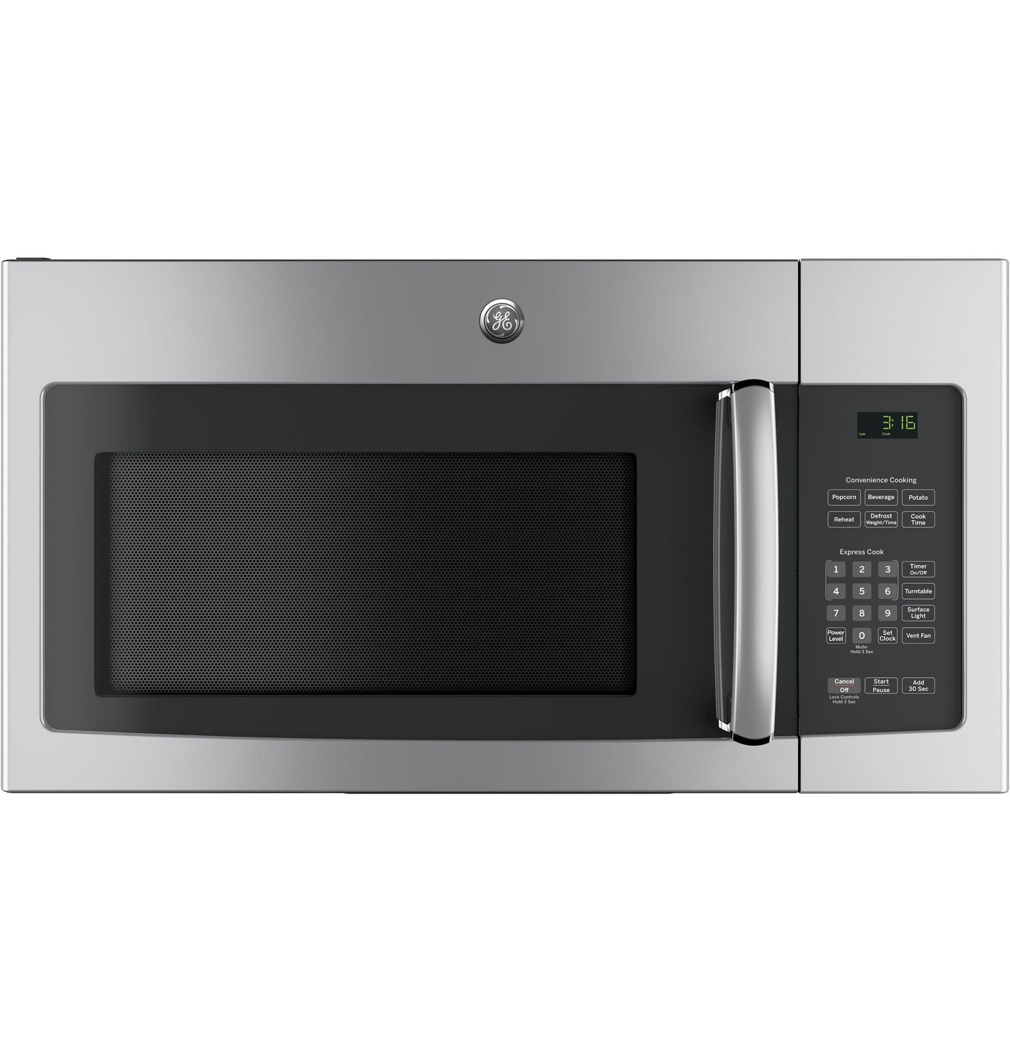 JNM3163RJSS GE® 1.6 Cu. Ft. Over-the-Range Microwave Oven with Recirculating Venting
