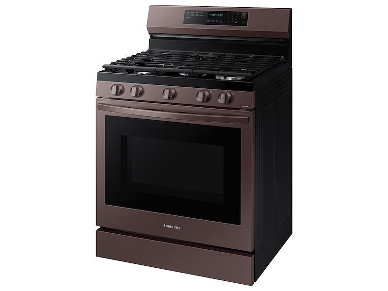 Samsung 6.0 cu. ft. Smart Freestanding Gas Range with No-Preheat Air Fry, Convection+ & Stainless Cooktop in Tuscan Stainless Steel