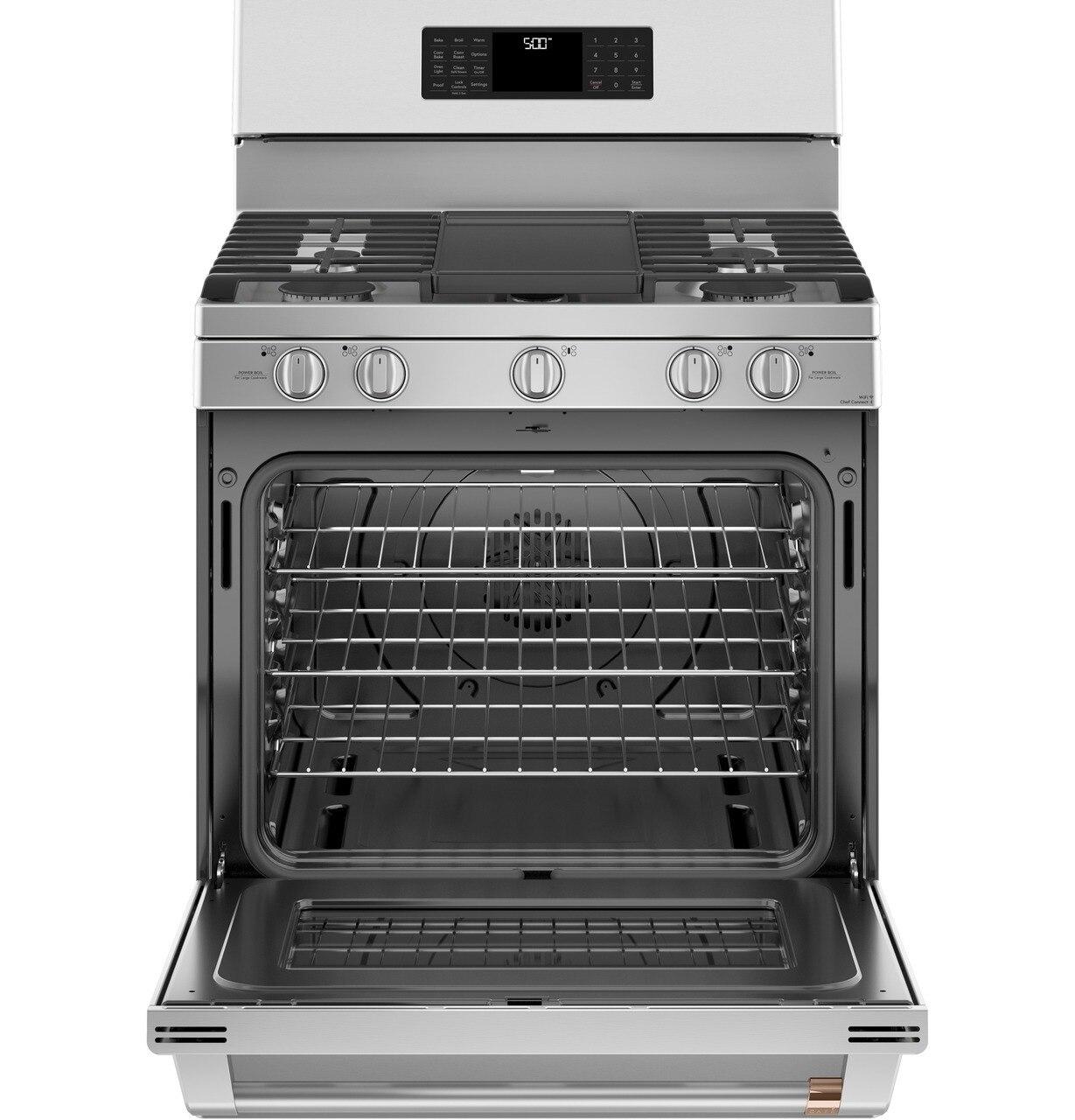 Caf(eback)™ 30" Smart Free-Standing Gas Range with Convection