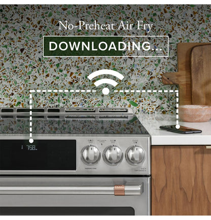 Cafe C2S900P2MS1 CAF(EBACK)™ 30" Smart Slide-In, Front-Control, Dual-Fuel Range with Warming Drawer
