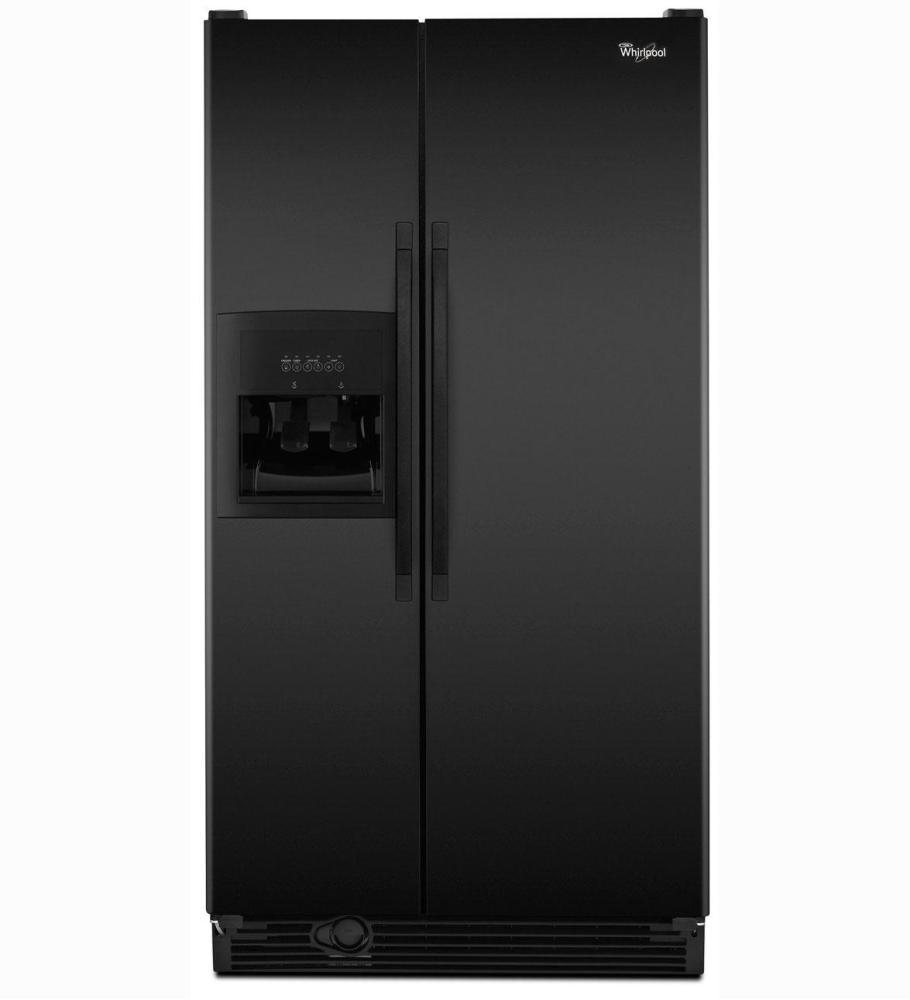 Whirlpool ED2KVEXVB 22 cu. ft. Side-by-Side Refrigerator with Full-Width Adjustable Slide-Out SpillGuard Glass Shelves