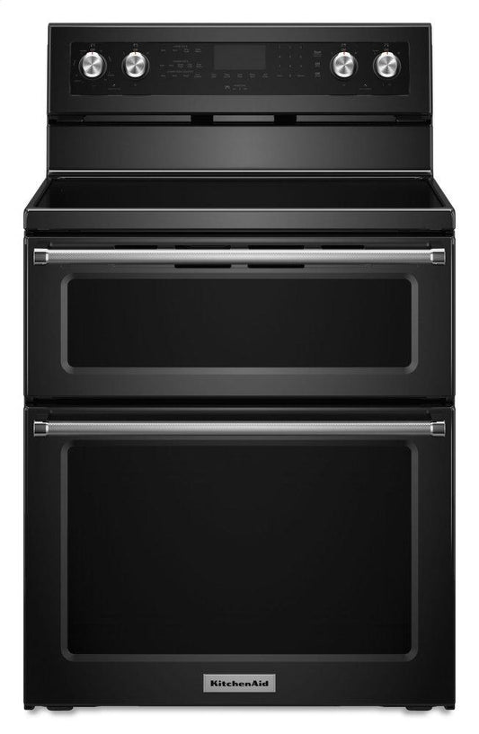 Kitchenaid KFED500EBL 30-Inch 5 Burner Electric Double Oven Convection Range - Black