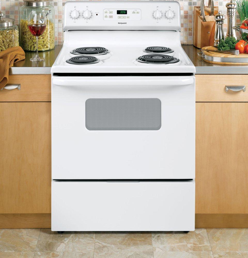 RBS360DMWW Hotpoint® ENERGY STAR® 30" Free-Standing Standard Clean Electric Range