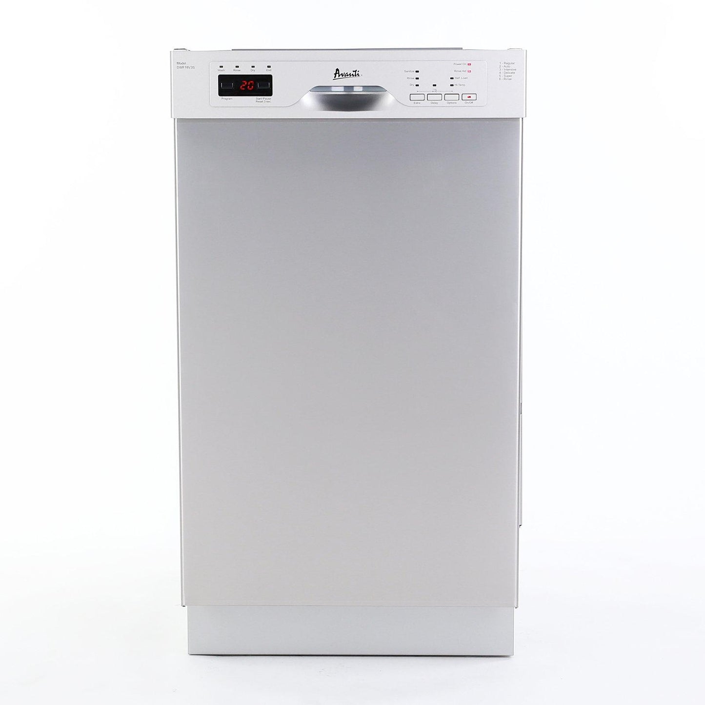 DWF18V0W Avanti 18" Built In Dishwasher - White