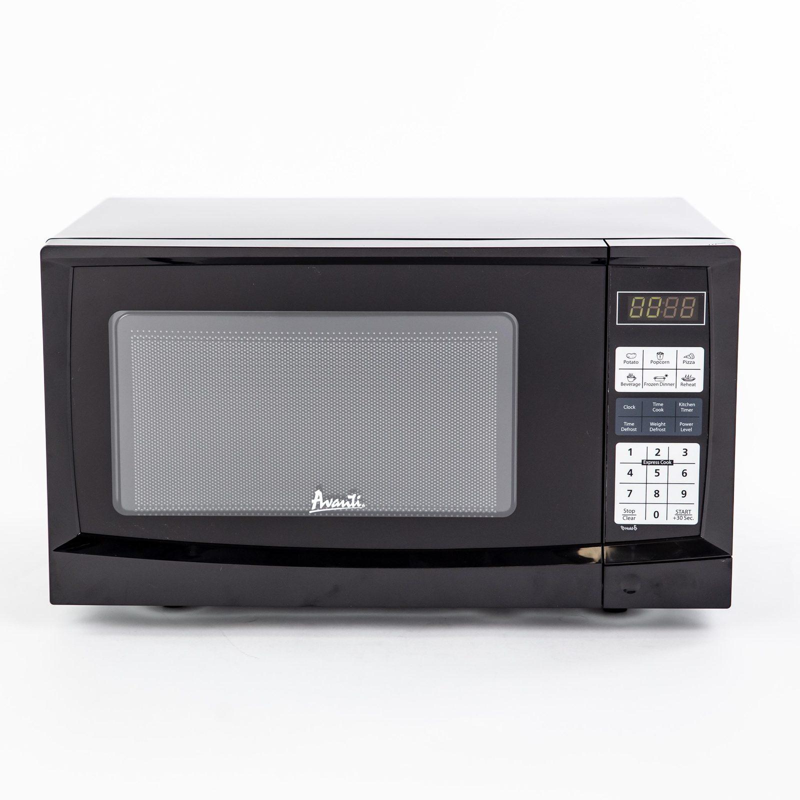 Avanti 0.9 cu. ft. Microwave Oven - Stainless Steel with Black Cabinet / 0.9 cu. ft.