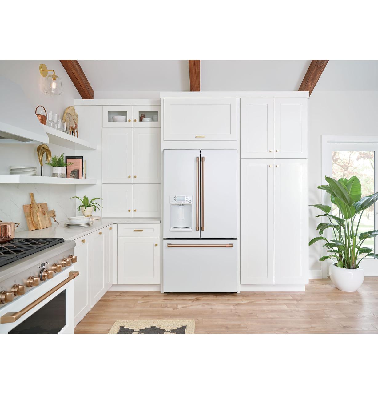 Cafe CYE22TP4MW2 CAF(EBACK)™ ENERGY STAR® 22.1 Cu. Ft. Smart Counter-Depth French-Door Refrigerator with Hot Water Dispenser
