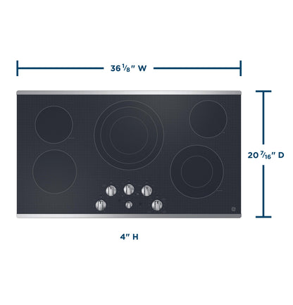 JEP5036STSS GE® 36" Built-In Knob Control Electric Cooktop