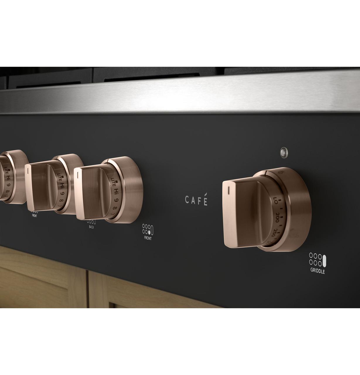 Cafe CGU486P3TD1 CAF(EBACK)™ 48" Commercial-Style Gas Rangetop with 6 Burners and Integrated Griddle (Natural Gas)