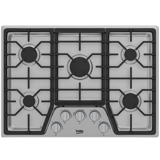 Beko BCTG30500SS 30" Built-In Gas Cooktop with 5 Burners