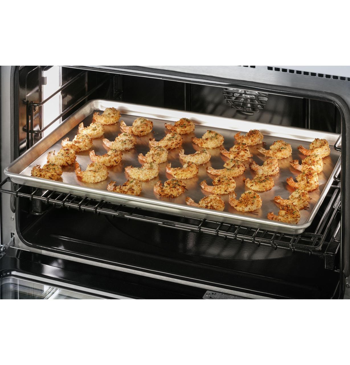 Cafe Caf(eback)™ 48" Smart Dual-Fuel Commercial-Style Range with 6 Burners and Griddle (Natural Gas)