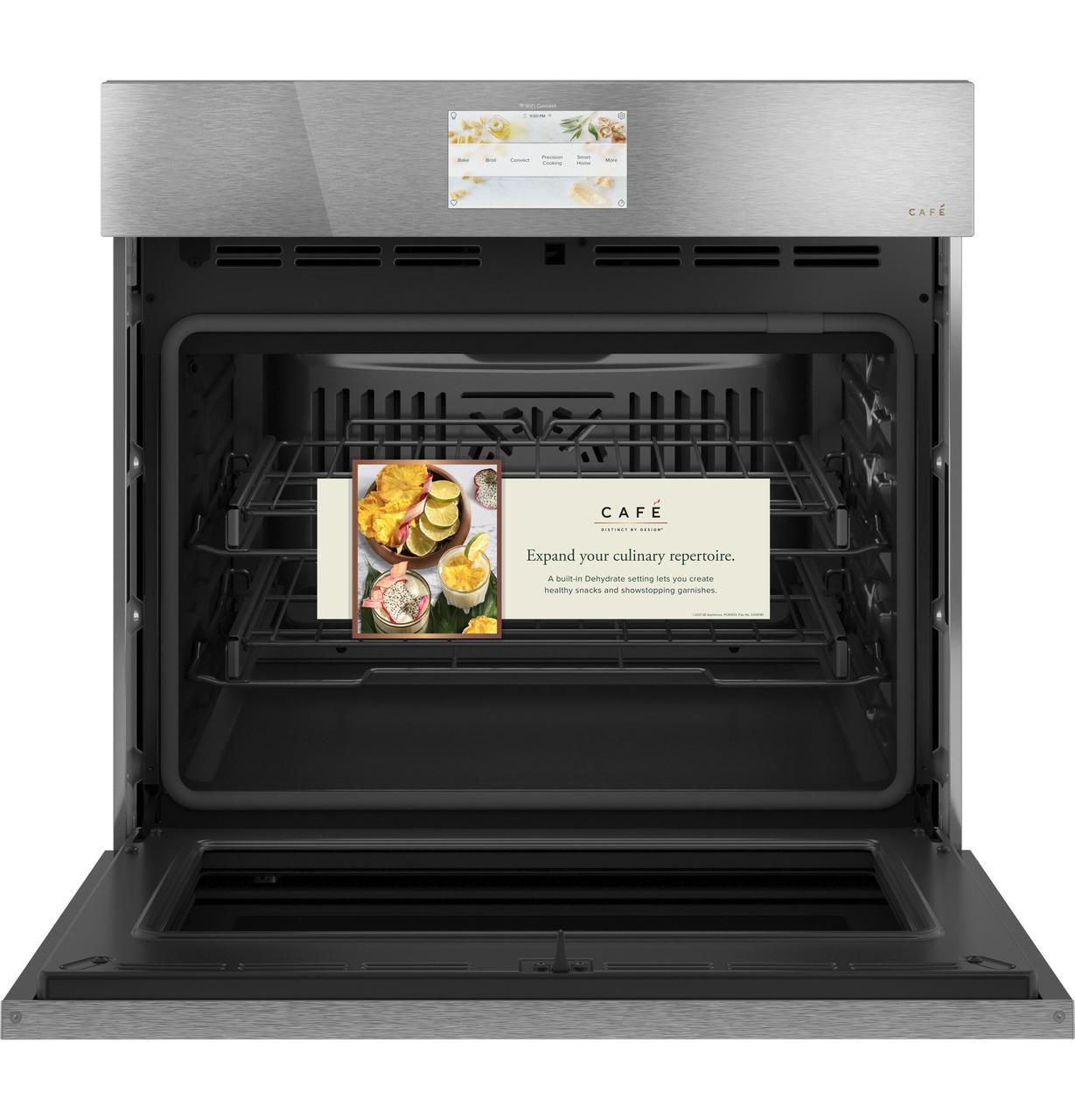 Cafe CTS90DM2NS5 Caf(eback)™ 30" Smart Built-In Convection Single Wall Oven in Platinum Glass