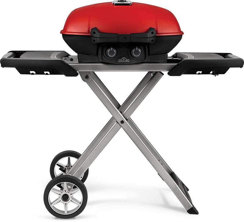 Napoleon Bbq TQ285XRD1A TravelQ 285X with Scissor Cart and Griddle , Propane, Red