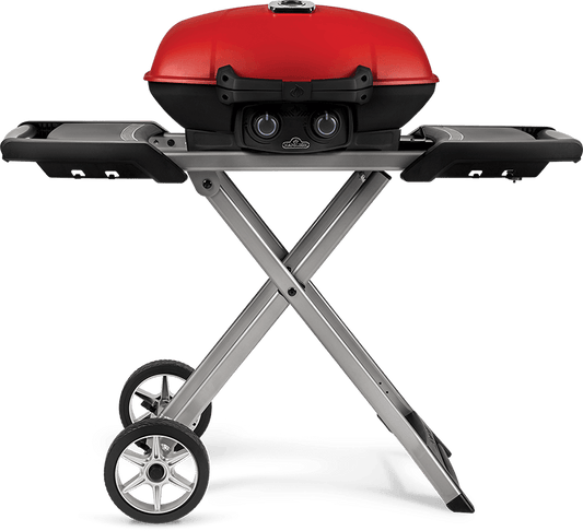 Napoleon Bbq TQ285XRD1A TravelQ 285X with Scissor Cart and Griddle , Propane, Red