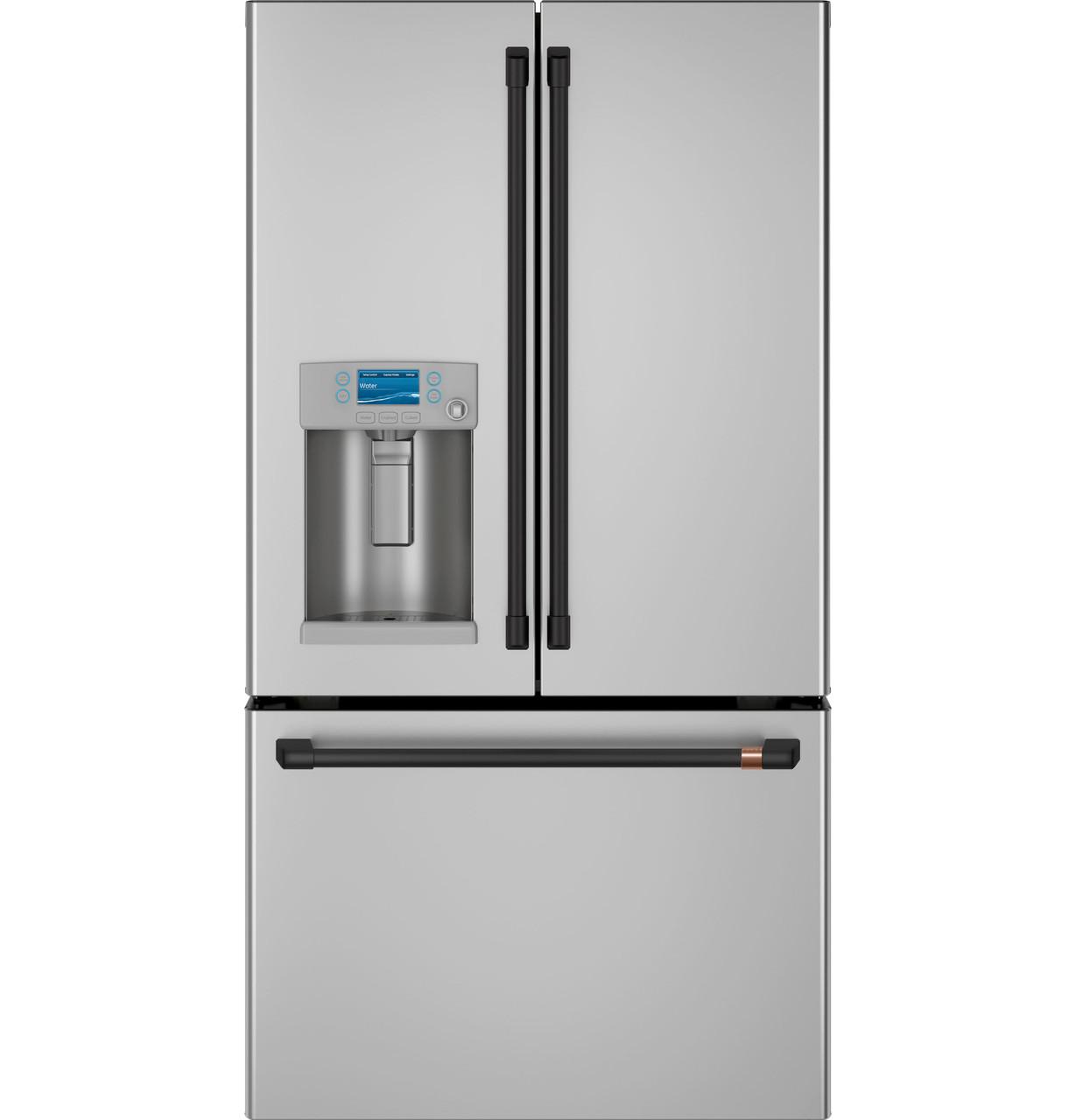 Cafe CYE22TP2MS1 CAF(EBACK)™ ENERGY STAR® 22.1 Cu. Ft. Smart Counter-Depth French-Door Refrigerator with Hot Water Dispenser