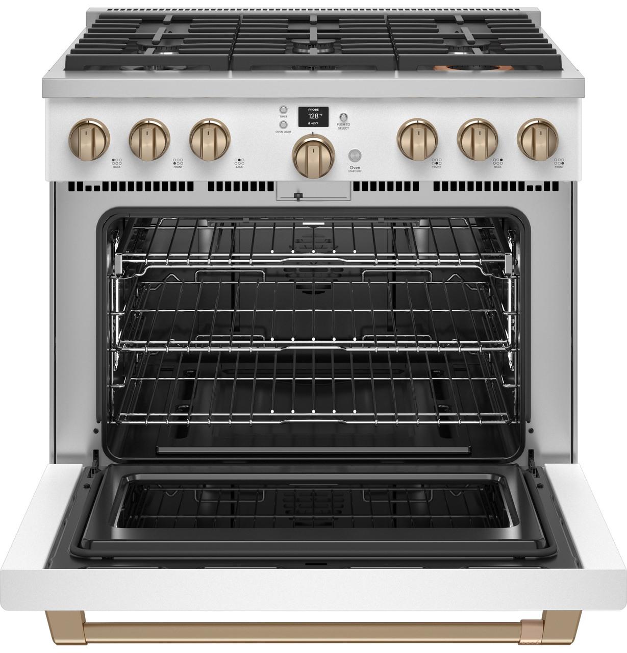 Cafe Caf(eback)™ 36" Smart All-Gas Commercial-Style Range with 6 Burners (Natural Gas)