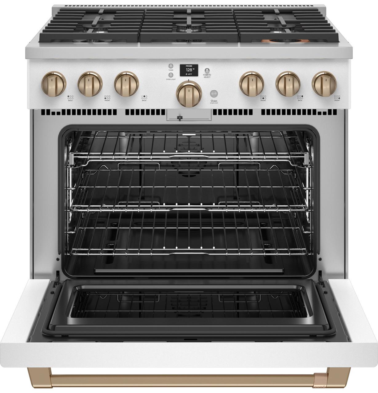 Cafe CGY366P4TW2 CAF(EBACK)™ 36" Smart All-Gas Commercial-Style Range with 6 Burners (Natural Gas)