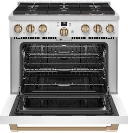 Cafe CGY366P4TW2 CAF(EBACK)™ 36" Smart All-Gas Commercial-Style Range with 6 Burners (Natural Gas)