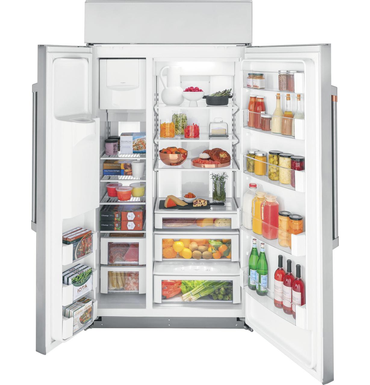 Cafe CSB42YP2RS1 CAF(EBACK)™ 42" Smart Built-In Side-by-Side Refrigerator with Dispenser