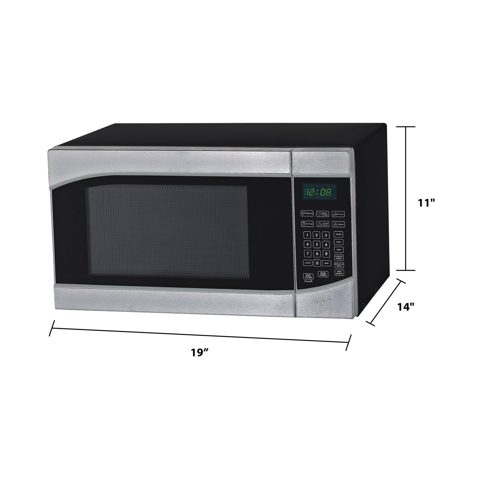 Avanti 0.9 cu. ft. Microwave Oven - Stainless Steel with Black Cabinet / 0.9 cu. ft.