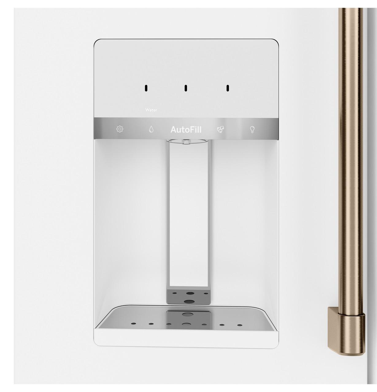 Cafe CXE22DP4PW2 CAF(EBACK)™ ENERGY STAR 22.3 Cu. Ft. Smart Counter-Depth 4-Door French-Door Refrigerator