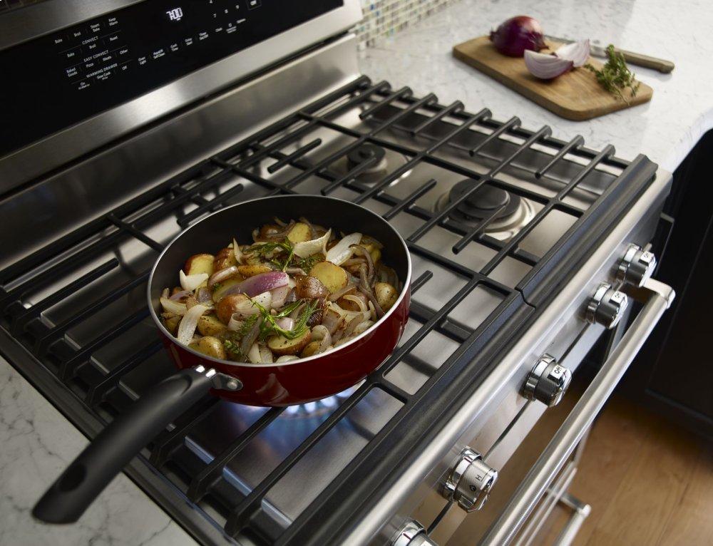 Kitchenaid KFGS530ESS 30-Inch 5 Burner Gas Convection Range with Warming Drawer - Stainless Steel
