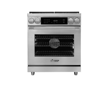 Dacor HDPR30SLP Dual Fuel Pro Range, Silver Stainless Steel, Liquid Propane
