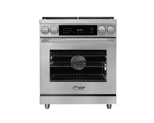 Dacor Dual Fuel Pro Range, Silver Stainless Steel, Liquid Propane