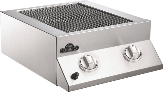 Napoleon Bbq BISB245PFT Built-in Flat Top Dual Side Burner Range Burners , Stainless Steel , Propane
