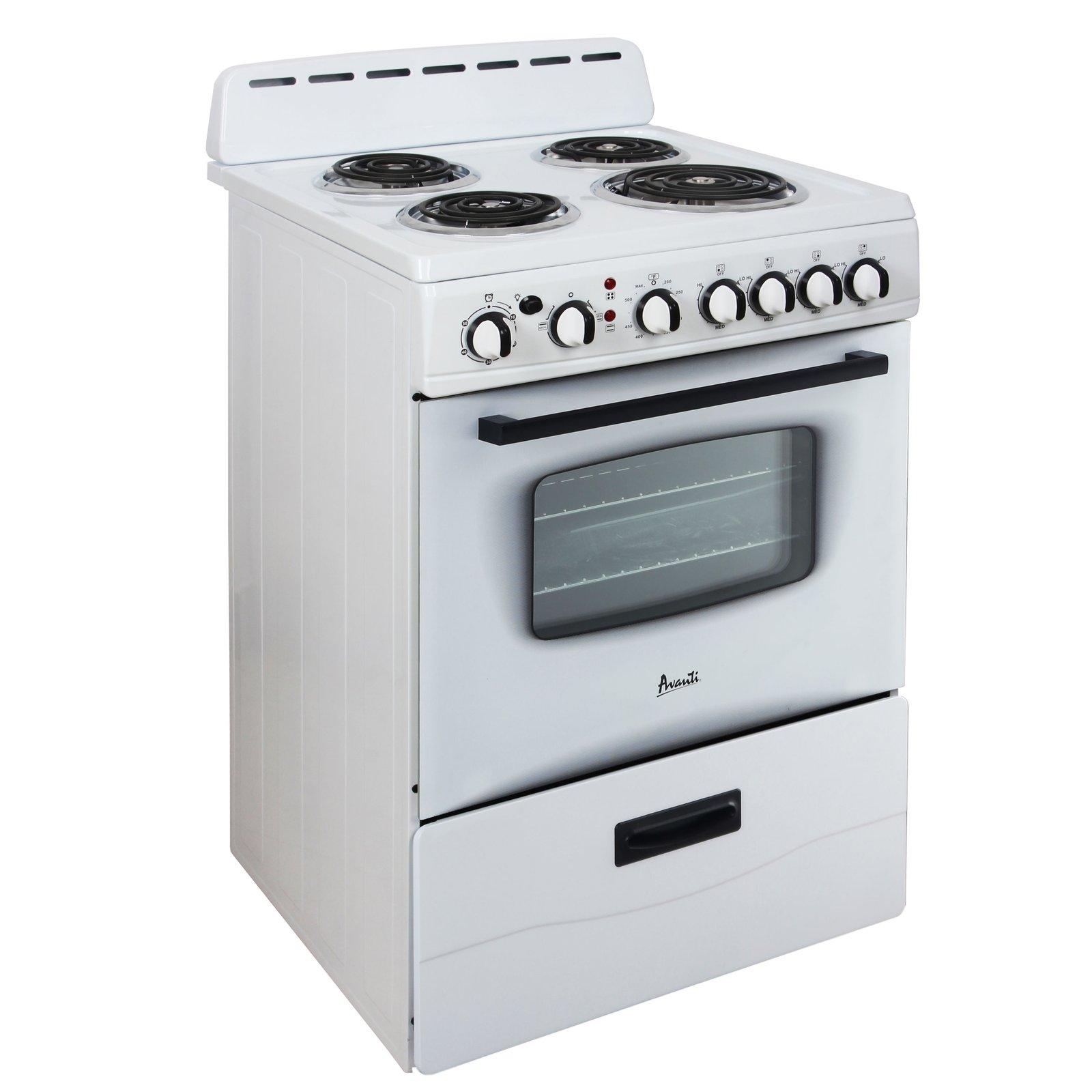 Avanti 24" Electric Range Oven with Framed Glass Door - Stainless Steel / 2.6 cu. ft.