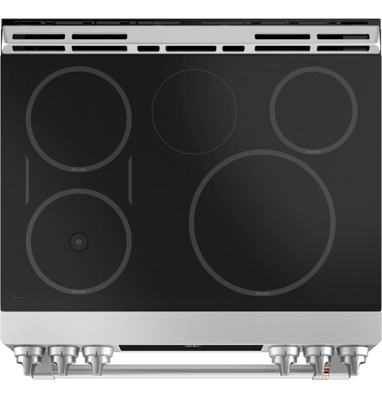Cafe CHS90XP2MS1 CAF(EBACK)™ 30" Smart Slide-In, Front-Control, Induction and Convection Range with In-Oven Camera