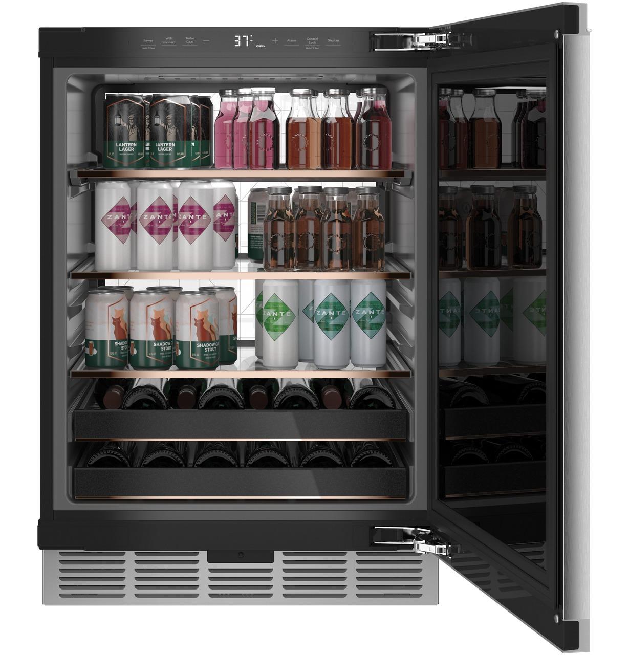 Cafe CCR06BM2PS5 CAF(EBACK)™ Beverage Center in Platinum Glass