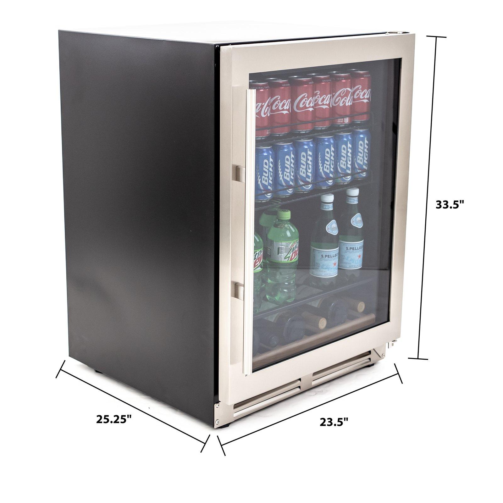 Avanti 126 Can Beverage Center - Stainless Steel with Black Cabinet / 5.8 cu. ft.