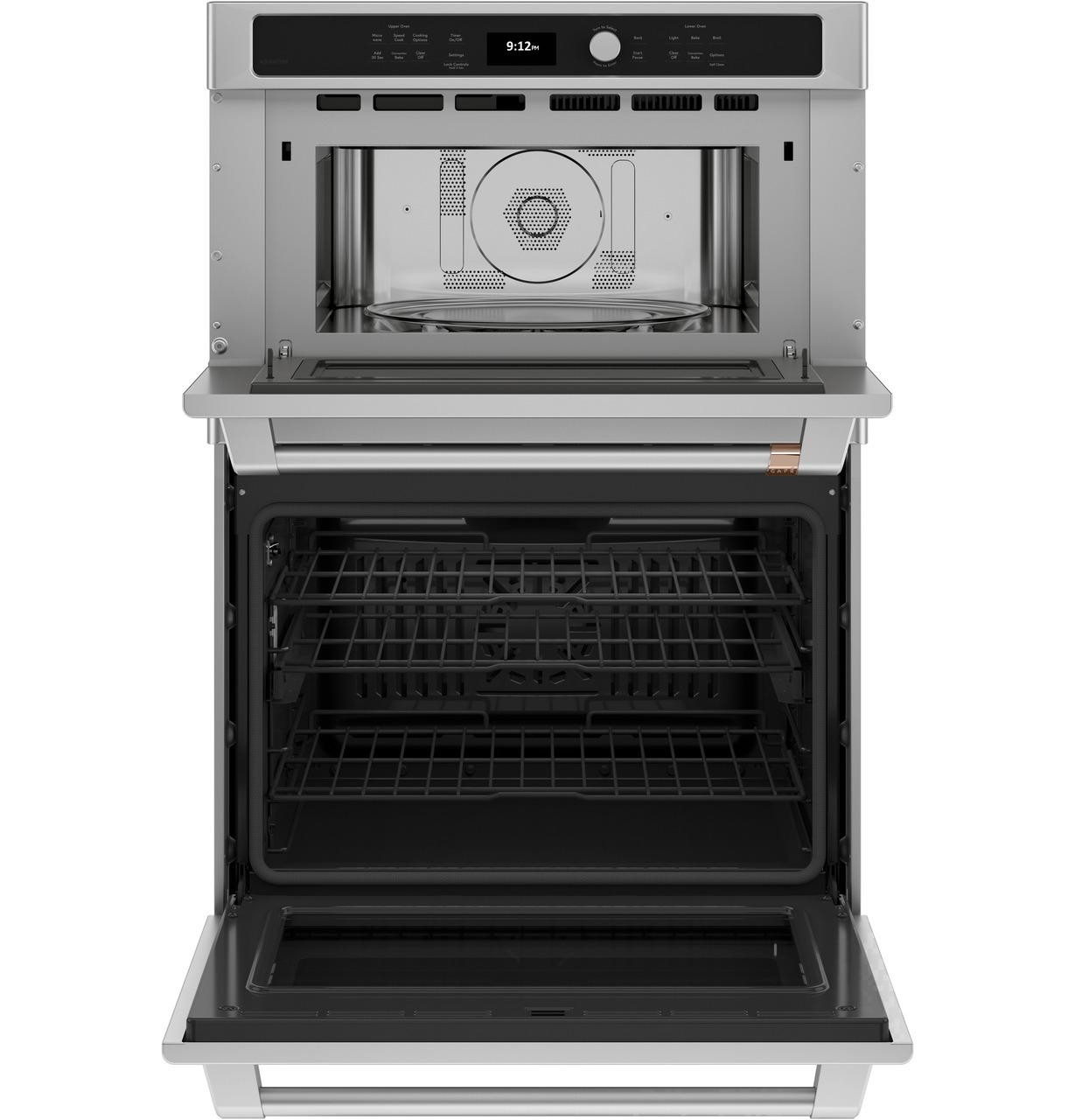Cafe CTC912P2NS1 CAF(EBACK)™ 30 in. Combination Double Wall Oven with Convection and Advantium® Technology