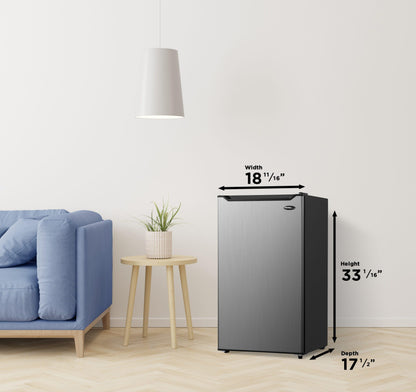 Danby 3.2 cu. ft. Compact Fridge in Stainless Steel